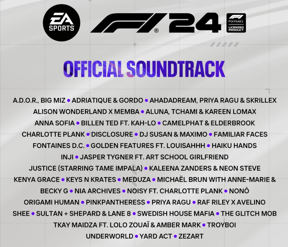 EA Sports F1 24 Soundtrack